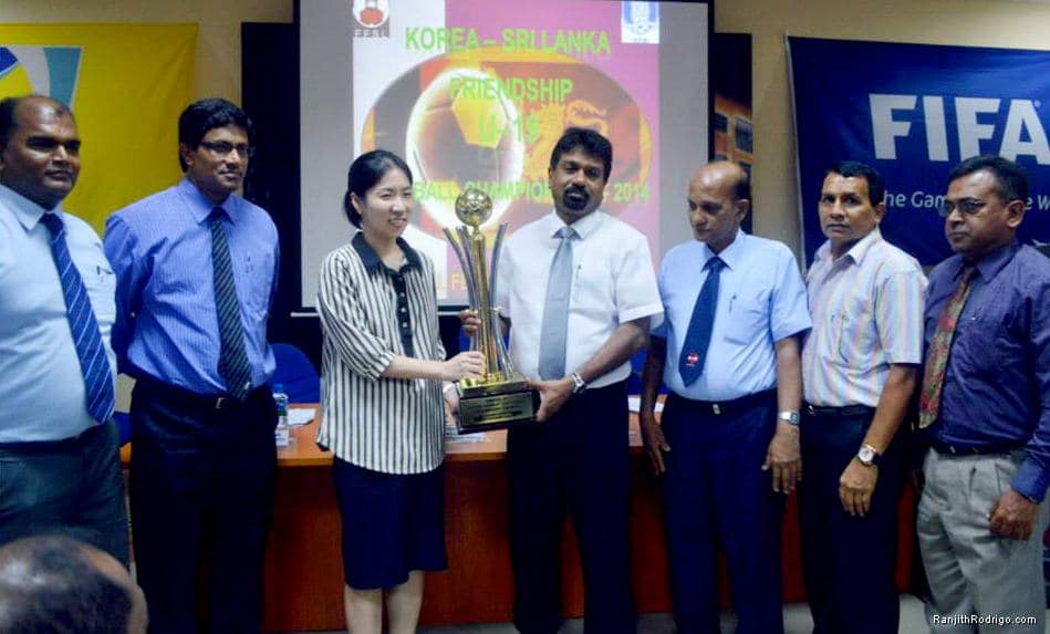 Korea Sri Lanka Friendship U19 League Launched with FFSL President Ranjith Rodrigo 20 06 2014